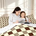 thumbnail image 4 of Manfei Vintage Grid Twin Comforter Sets,Modern Check Bedding Set,Brown Beige,Reversible,2pcs,1 Comforter and 1 Pillowcase,2pcs,1 Comforter and 1 Pillowcase, 4 of 7