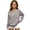 Grey, variant on Girls Ribbed off Shoulder Sweatshirts Oversized Trendy Solid Sweater Kids