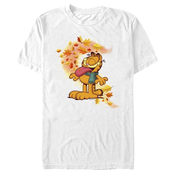 Men's Garfield Autumn Leaves Graphic T-Shirt
