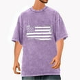 thumbnail image 2 of Men's Vintage Patriotic T-Shirt – Acid Wash American Flag Graphic Tee, Oversized Baggy Crewneck Short Sleeve Top for 4th of July & Summer 2025, 2 of 6