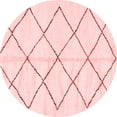 thumbnail image 1 of Ahgly Company Machine Washable Indoor Round Solid Red Modern Area Rugs, 7' Round, 1 of 4