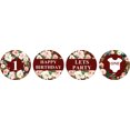 thumbnail image 2 of Darling Souvenir Party Favor Floral Border 1st Birthday Theme Stickers Labels 190 Pcs-Maroon, 2 of 2