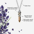 thumbnail image 5 of Shop LC Real Natural Tigers Eye Necklace for Women 24" with Lobster Clasp - Healing Crystal Necklaces for Women with Flower Wrapped Tiger Eye Pendant Necklace Tiger Jewelry Birthday Mothers Day, 5 of 6