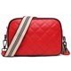 thumbnail image 1 of Bolso Bandolera Bolsa bandolera de piel auténtica con entramado de doble capa para mujer (rojo) Tmvgtek Para Estrenar, 1 of 6