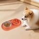 thumbnail image 3 of Comedero antiderrames con alfombrilla de silicona antideslizante y comedero lento extraíble con cuenco de acero inoxidable para agua y comida para gatos, 3 of 4