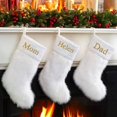 thumbnail image 1 of wonima02 Custom White Christmas Stockings with Your Name - 20 Inches - White Faux Fur with Plush Cuff - Personalized Xmas Stockings for Christmas Home Decoration - 2 Pack, 1 of 1