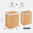 thumbnail image 2 of Best Choice Products Large Laundry Hamper w/Lid, Handwoven Laundry Basket, w/ Removable Liner & Handles - Natural, 2 of 8