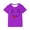Purple, variant on Boys Lovely Expression Print Short Sleeve T-Shirt Solid Color, Loose Comfortable Graphic Tee for Summer, for 3-10 Years