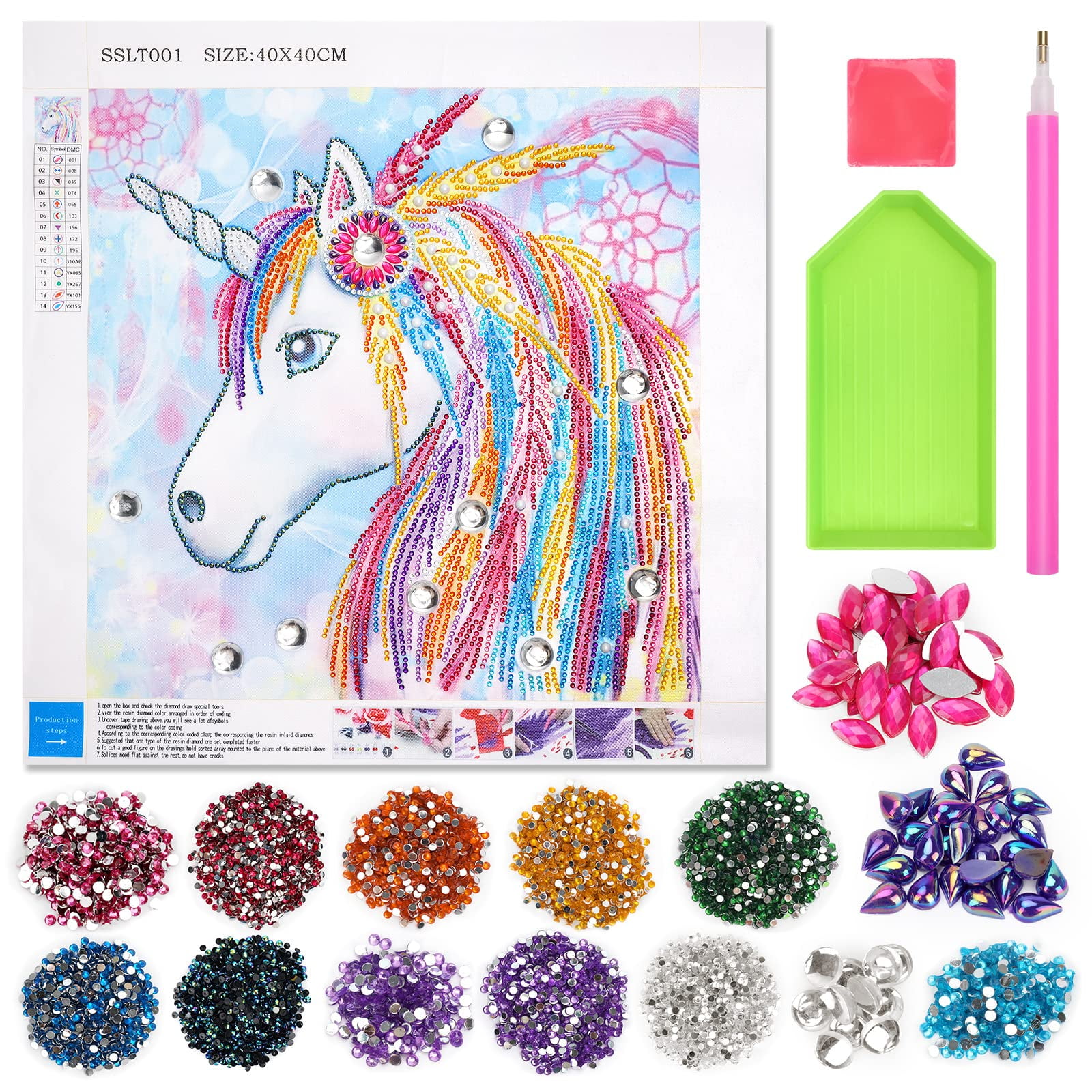 Dream Fun 5D Diamond Painting Kits for 8 9 10 11 12 Years Old Girls Boys,  5D Diamond Art for Adult Kids Age 9-13 Paint by Numbers for Children  Elephant Crafts Gifts