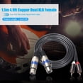 thumbnail image 3 of 1.5m 4.9ft Copper Dual XLR Female to Dual RCA Male Audio Signal Patch Cable, 3 of 9