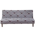 thumbnail image 1 of 2024 Folding Sofa Bed Cover Solid Color Futon Armless Slipcover Polyester Elastic Fabric All-Inclusive Cover, 1 of 7