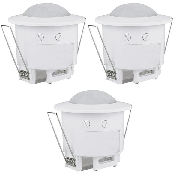 3X 110V-220V 360° Infrared Recessed PIR Ceiling Motion Sensor Detector Light Switch, Motion Light Sensor