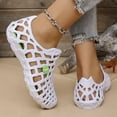 thumbnail image 6 of GERsome Womens Water Shoes Quick Drying Mesh Closed Toe Shower Swim Sandals Summer Beach Walking Comfort Clogs, White Size 7.5, 6 of 9
