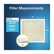 Filtrete 16x16x1 HVAC Furnace Air Filter, MPR 300 MERV 5, Basic Dust and Lint, 1 Filter
