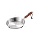 thumbnail image 5 of Sartén de acero inoxidable para cocinar, utensilios de cocina, mango de madera profesional Grande, 5 of 9