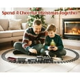 thumbnail image 3 of Luxspire Christmas Train Set with Remote Control Smoke, Lights, and Sound, Classic Electric Train Set Around The Tree, Toy Holiday Decoration for 5-13 Years Old Kids, Black, 3 of 8