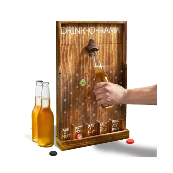 Studio Mercantile Drink-O-Rama Bottle Cap Party Game – Adult Drinking Game with Built-In Bottle Opener
