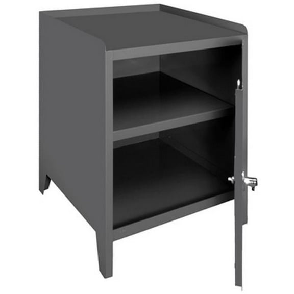 Durham 3010-95 14 Gauge Welded Steel Table High Heavy Duty Secure Storage Cabinet with 1 Shelf, Gray