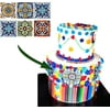 Mexican Moroccan Talavera Tiles Edible Image - Wedding Cake/Fiesta Birthday Cake Topper Icing Sheets/Traditional Edible Decoration (6 Tiles X Page)