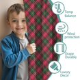 thumbnail image 3 of Blackout Kids Curtains,Red and Green Checkerboard Checkered Pattern Childrens Insulated Curtains Set Of 2,Bedroom Essentials,Toddler Room Decor 52"x63", 3 of 5