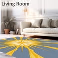 thumbnail image 2 of ODIKA 5'x7' Machine Washable Non-Slip Area Rug, Radiant Starburst Modern Impressionist Elegant Artwork High Traffic Rug, Yellow, 661480, 2 of 7