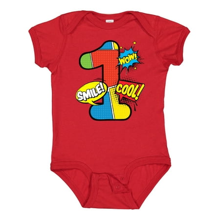 

Inktastic 1st Birthday Superhero Gift Baby Boy or Baby Girl Bodysuit