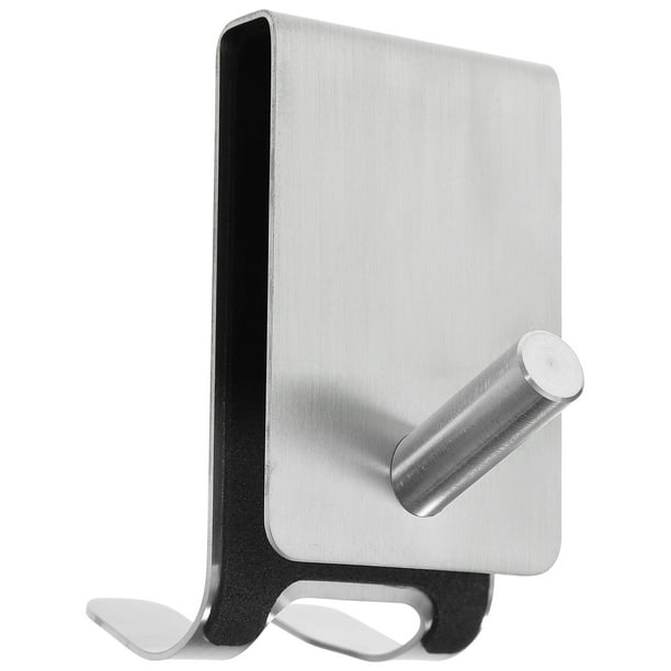 FELTECHELECTR Gancho para puerta de baño, gancho para toalla, gancho para puerta de ducha de vidrio sin marco, gancho de acero inoxidable