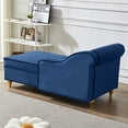 thumbnail image 4 of Sofa Lounge Chair with Sturdy Metal Legs with Large Storage, Functional Indoor Chaise Lounge with One Backrest and Armrest, Modern Velvet Upholstered Sofa Recliner Suitable for Living Room, Bedroom, 4 of 7