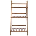 thumbnail image 2 of 3Tier Bamboo Storage Balcony Fleshy Floor Rack Folding Flower Pot Stand Plants Shelf(Log color), 2 of 13