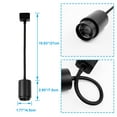 thumbnail image 2 of KAYYELAMP Flexible Hose Mini Black Aluminium Spotlight J-Type Track Mounted 5W Warm White COB Focusing Adjusted Background Track Lighting for Gallery Cabinet Loft(No Track), 2 of 7
