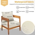 thumbnail image 5 of Outdoor Seat Cushion Set 22 x 22 Inch Waterproof & Fade Resistant Patio Furniture Cushions with Removable Cover, Outdoor Sofa Replacement Seat & Back Cushions for Chair Sofa Couch, Beige, 5 of 9