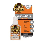 Gorilla Glue Clear Liquid Polyurethane Glue 1.75 Ounce Bottle, full cure in 24 hours