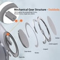 thumbnail image 2 of Decase for Samsung Galaxy S25+ Translucent Hard Back Case with 360°Rotatable Magnetic Ring Kickstand,Compatible with Mag-Safe,Military Grade Shockproof Translucent Protective Case,Gray, 2 of 6