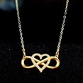 thumbnail image 2 of Collar de amor de moda con forma de corazón zircon natural collar de colgante ilimitado para mujeres regalo de bodas regalo de aniversario de la fiesta de joyería de compromiso regalo de amor san vale, 2 of 4