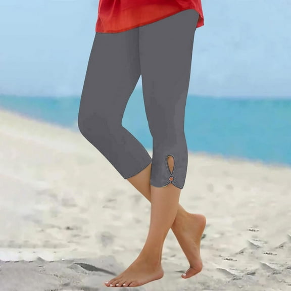 Black Yoga Pants for Women Xl Plus Size Leggings for Women 4X-5X with Pockets Womens Capris for Summer Dressy Cropped High Waist Yoga Pants Comfy Stretchy Leggings Workout Compression Pants