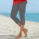 thumbnail image 2 of Pantalones capri de cintura alta para mujer - Pantalones de yoga compresivos - Leggings cortos - Entrenamiento/Casual - Tejido elástico - Tallas M-XXXXL, 2 of 5