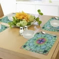 thumbnail image 4 of Ambesonne Green Place Mats Set of 4, Ombre Art Pink Indigo, Standard Size, Green Pink, 4 of 6