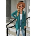 thumbnail image 2 of Anbech Solid Color Women's Cardigan Open Front Shirt with Pockets Long Sleeve Button Design Outwear, 2 of 8