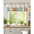 thumbnail image 4 of Farmhouse Fall Thanksgiving Kitchen Valances for Windows Orange White Green Pumpkin Leaf Valance Curtains&nbsp; for Kitchen /Living Room/Bedroom/ Bathroom Decor, 54"x18 " ,Rod Pocket 1 Panel,, 4 of 7