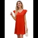 thumbnail image 2 of Vestidos de Verano para Mujer, Cuello en V, Corta, Vestido Informal, Color Naranja, Talla L, 2 of 8