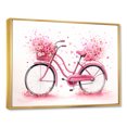thumbnail image 2 of Designart "Sweet Voyage Blush Bike" Bicycle Floater Framed Wall Art Prints, 2 of 5