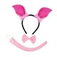 thumbnail image 3 of Diadema con orejas de cerdo, accesorio para el cabello ideal para espectáculos, festivales, cosplay y Halloween. Conjunto rosa de 3 piezas, 3 of 9