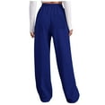 thumbnail image 4 of WENWU Pants for Womens Casual Pants Blue Trousers for Women Trouser Style Lounge Pants Women Trousers High Waisted with Pockets Womens Fall Pants, 4 of 9
