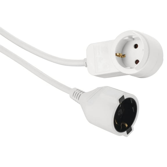 Hama Extension cable with additional socket (cable with two earthing contact plugs e.g. for lap