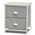 thumbnail image 1 of Gymax Table de Chevet 2 Tiroirs Unité de Rangement Table d'Appoint Cadre en Métal Chambre d'Étudiant, 1 of 10
