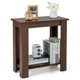 thumbnail image 1 of Gymax Table d'Extrémité à 2 Niveaux Table de Chevet Moderne pour Sofa Table de Nuit Compacte avec Tablette de Rangement, 1 of 10