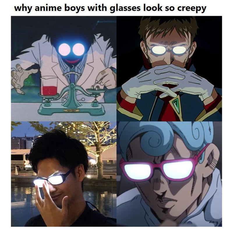 Swaps4 - Anime glasses trope in a nutshell. | Facebook