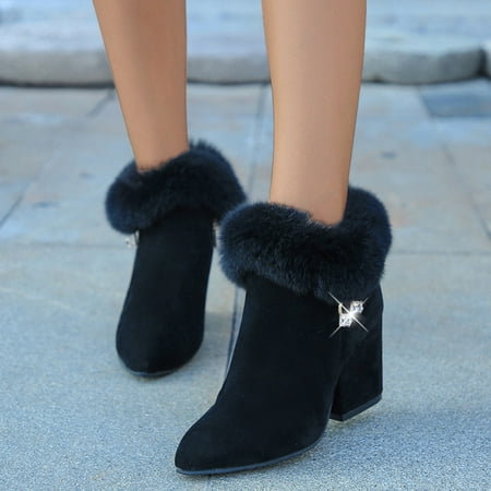 

Akiihool Women Ankle Boots Comfort Women s Elastic Boots Block Heel Platform Lug Sole Slip on Wedge Ankle Booties (Black 6.5)