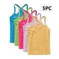 thumbnail image 4 of Eltusu Girls Tank Tops, Y-Back 5 Pieces Cotton Fashion Sleeveless Shirts Blue Size 12-24 Months, 4 of 5