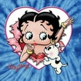 thumbnail image 4 of Wild Bobby Betty Boop Heart Blowing Kiss Pudgy Dog Betty Boop Tie-Dye T-Shirt, Spider Royal, Small, 4 of 4